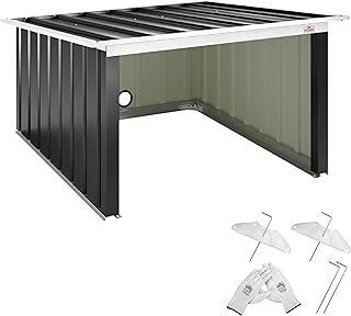 GARDEBRUK Abri Robot Tondeuse 89x90x54cm Toit monopente Anthracite